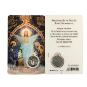 Carte PlastifieePoinconPriere sacre coeur de montmartre
