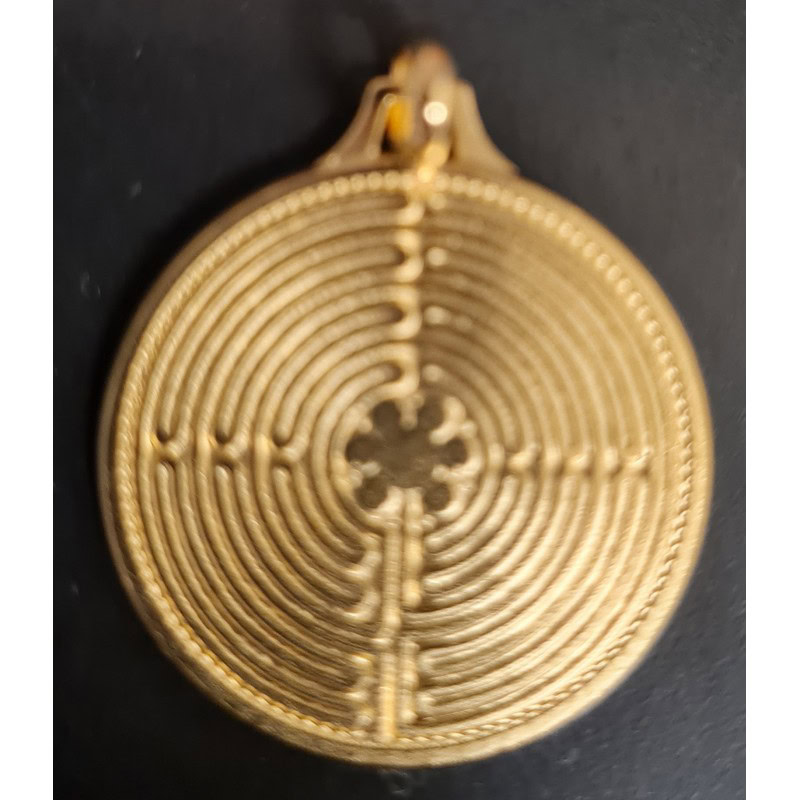 Medaille Labyrinthe chartre dore