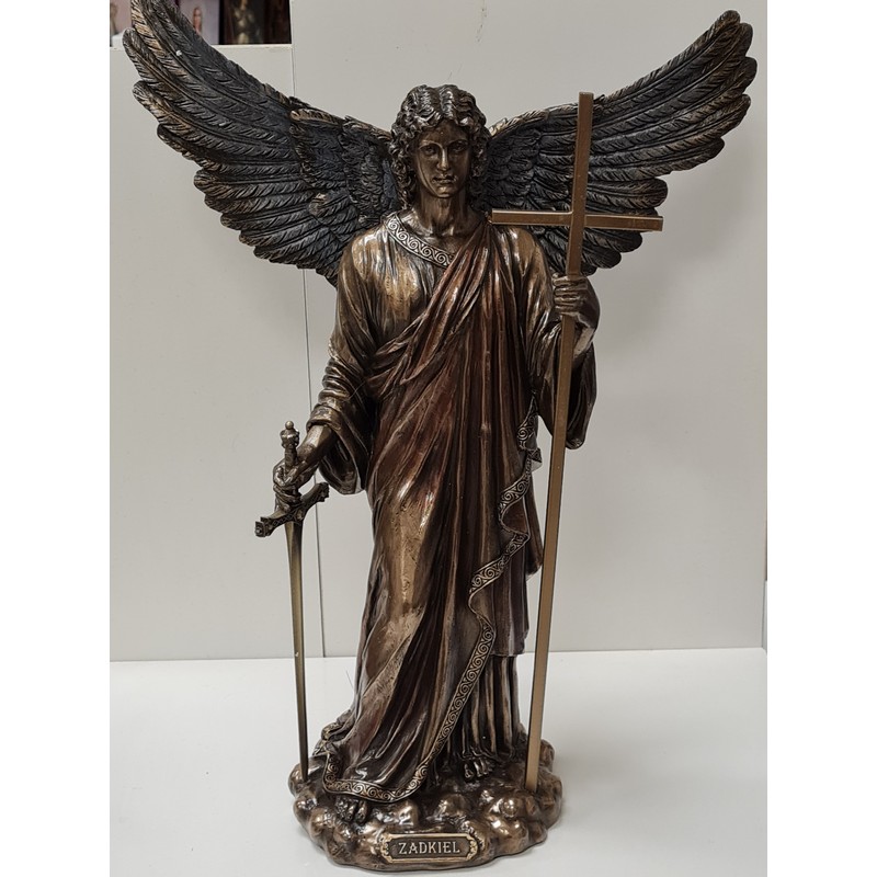 Statue Zadkiel façon bronze veronese